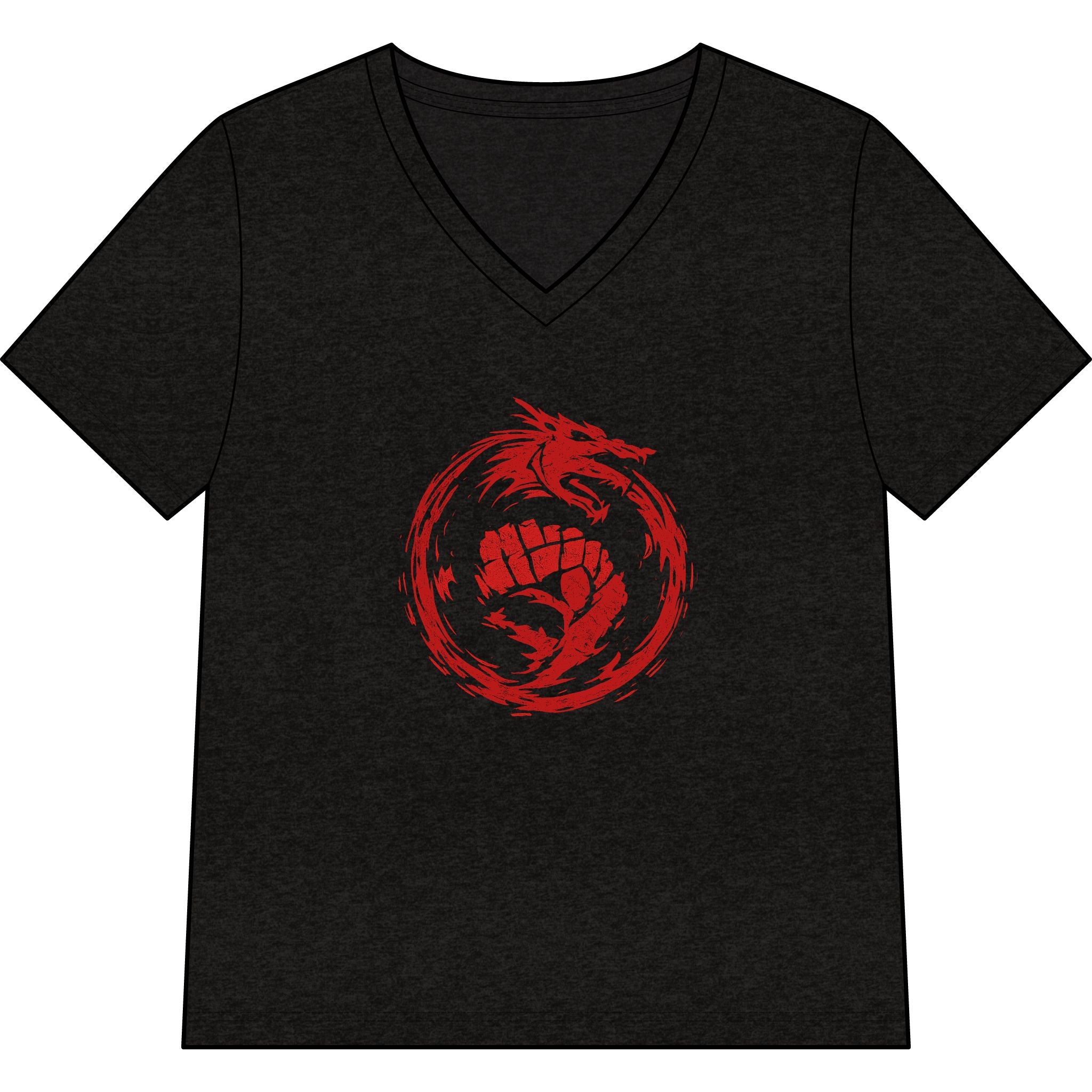 Fury Line Women’s Dragon Heart V-Neck Tee