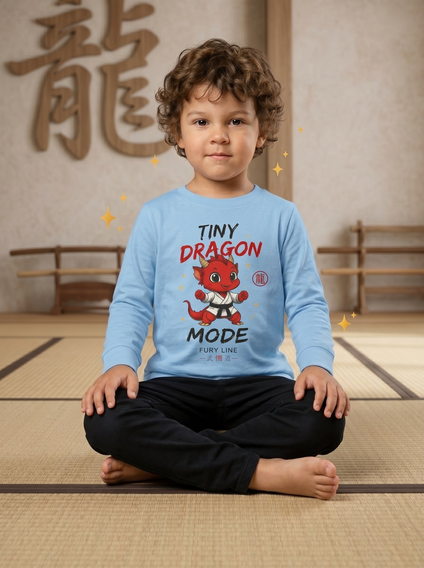 Fury Line Tiny Dragon Long Sleeve Toddler Tee