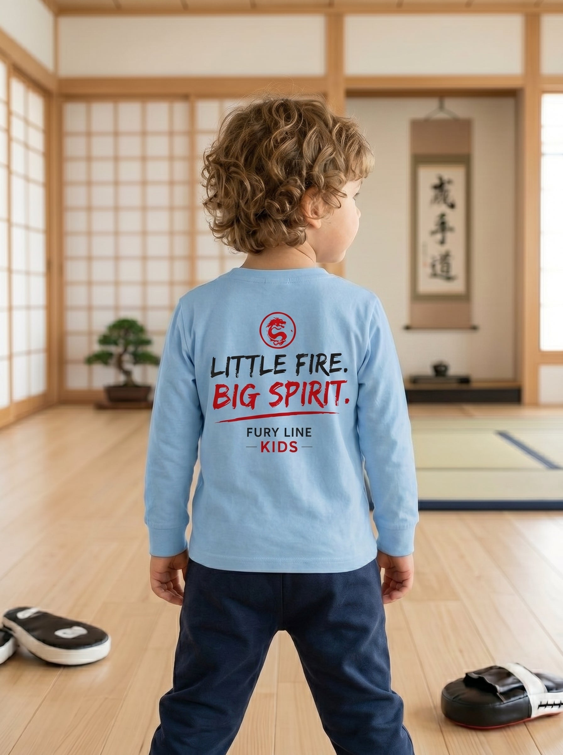 Fury Line Tiny Dragon Long Sleeve Toddler Tee