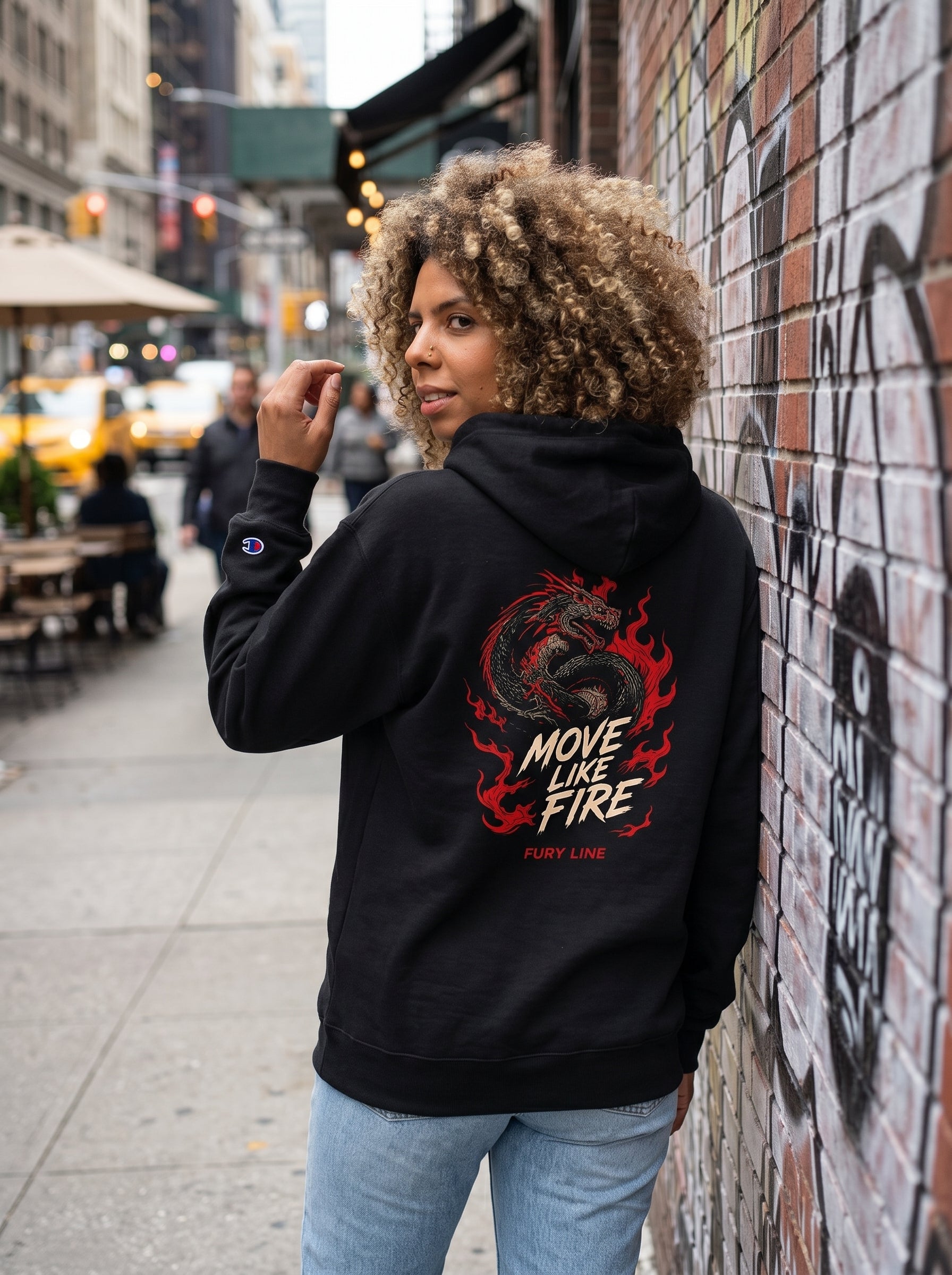 Fury Line Women’s Dragon Flame Champion Hoodie