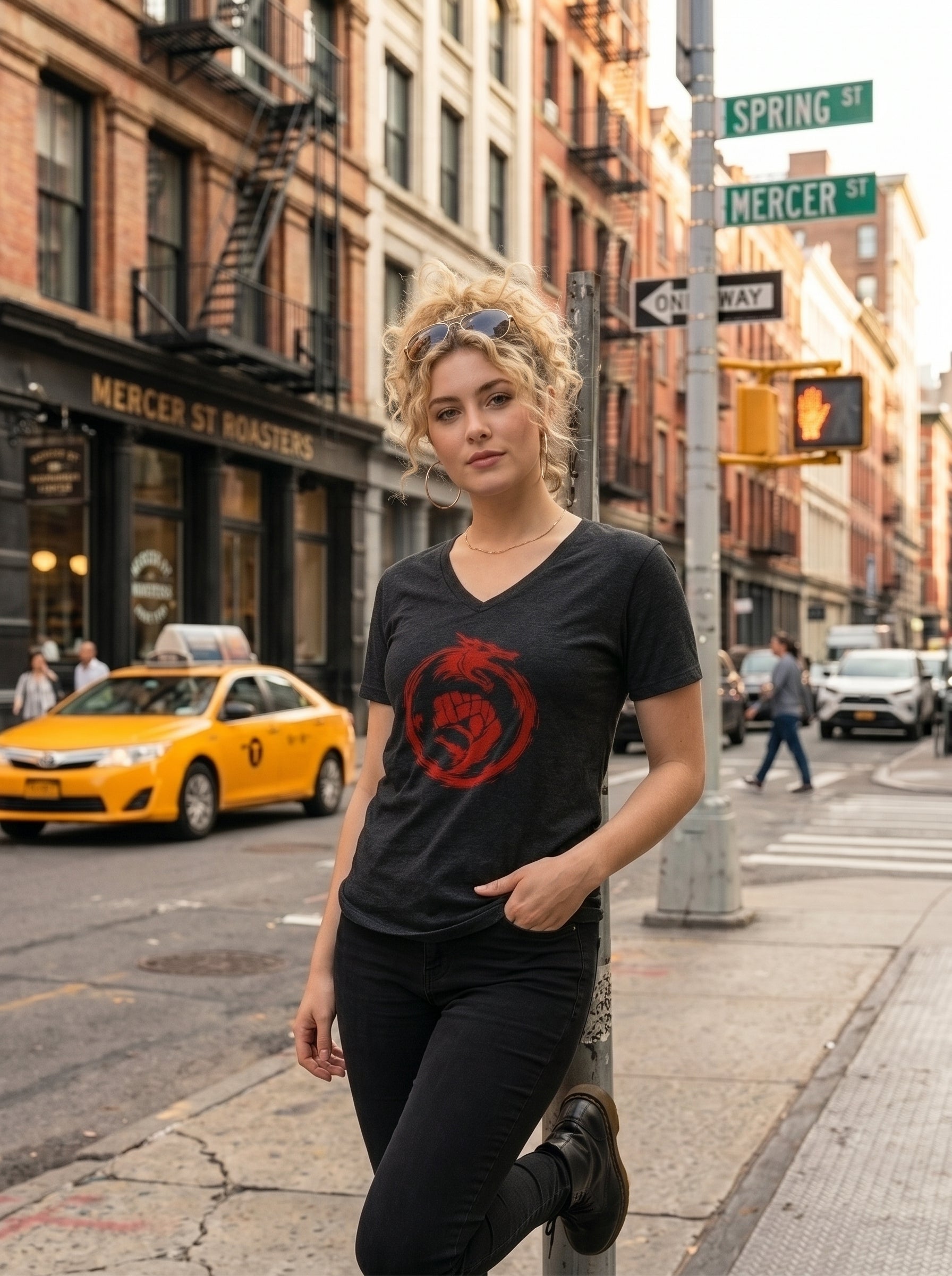 Fury Line Women’s Dragon Heart V-Neck Tee