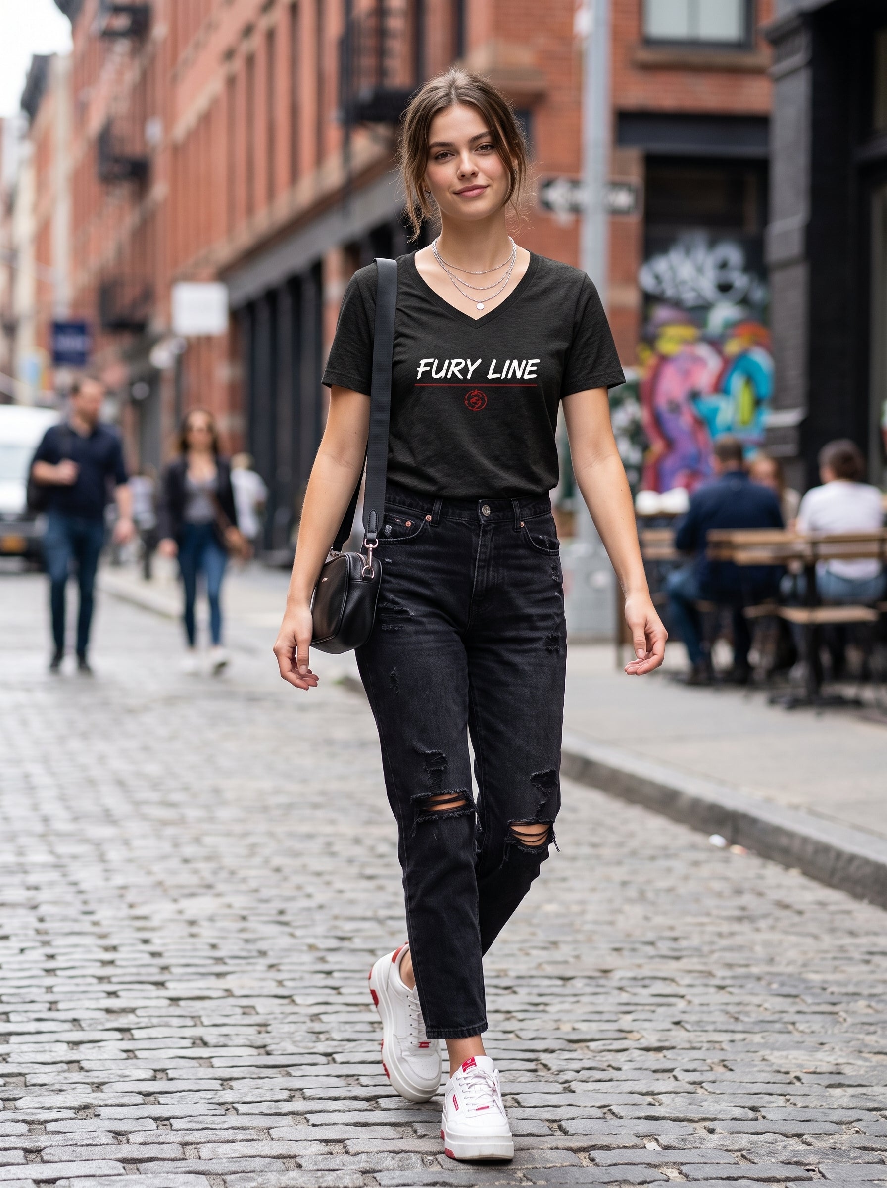 Fury Line Women’s Quiet Power V-Neck Tee