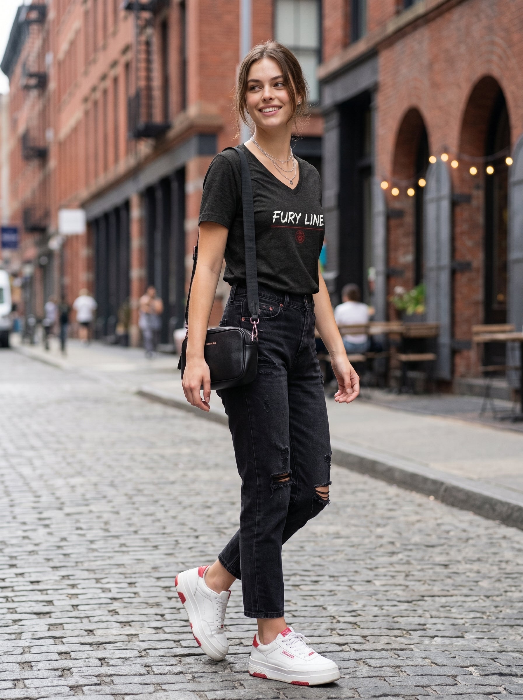 Fury Line Women’s Quiet Power V-Neck Tee