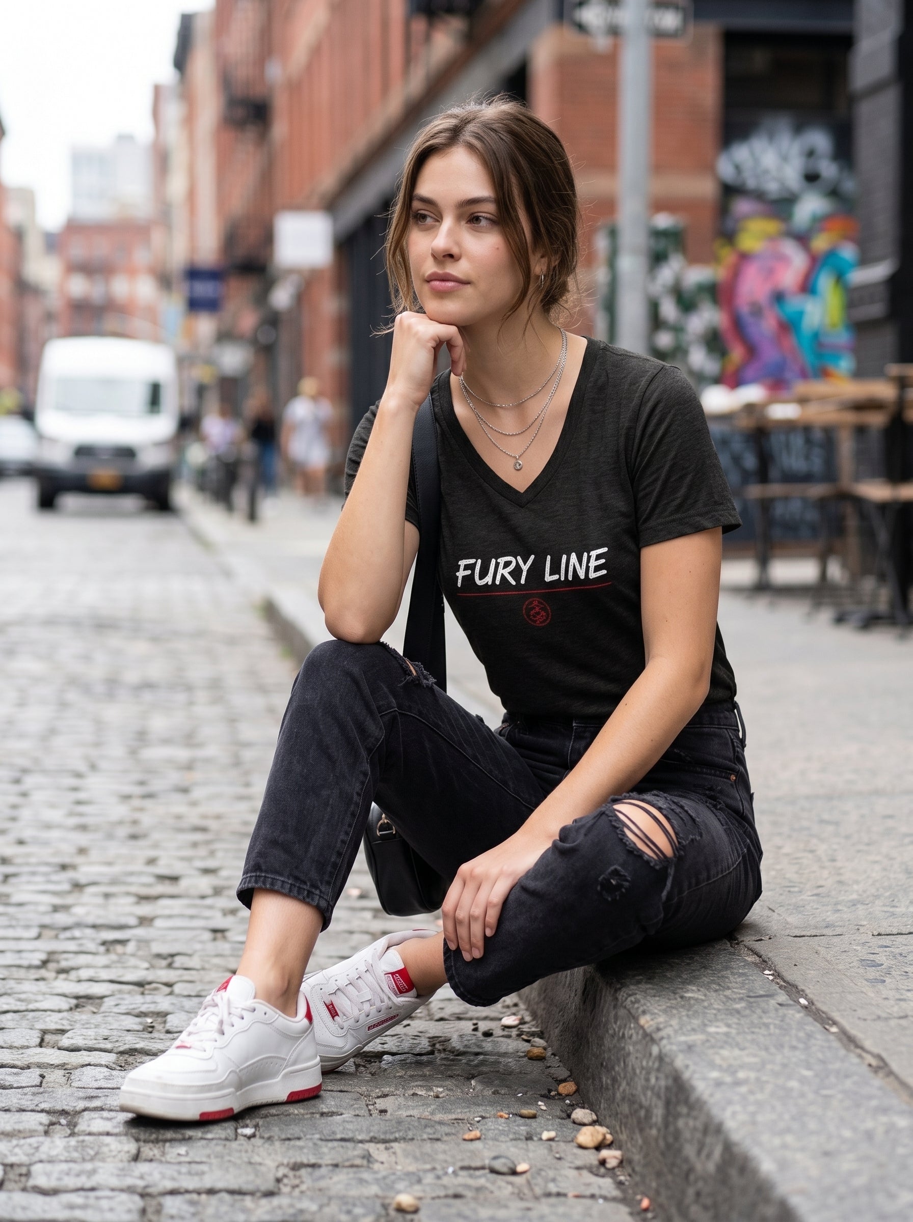 Fury Line Women’s Quiet Power V-Neck Tee