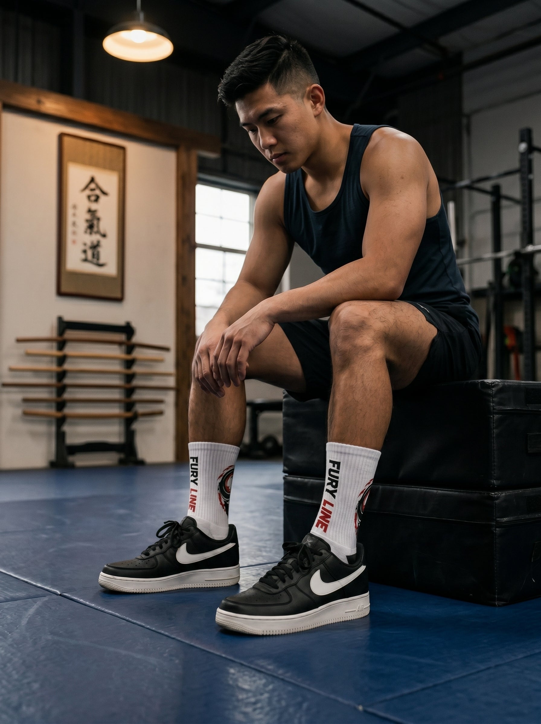 Fury Line Dojo Stripe Crew Socks
